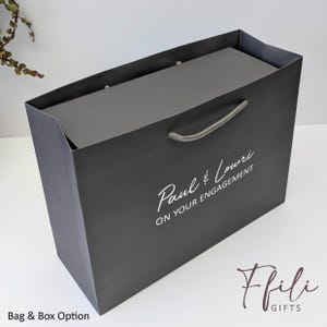 Engagement Gift Box – Personalised Champagne Glasses, Chocolates, Wedding Planner & Scented Candle. Comes with Gift box and/or Gift Bag. image 6