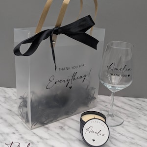 Thank You Gift | Personalised Glass Gift Set | Thank You for Everything Gift | Teacher Gift | Friend Gift