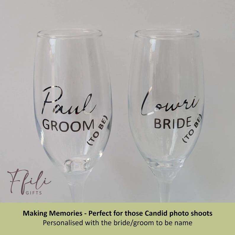 Engagement Gift Box – Personalised Champagne Glasses, Chocolates, Wedding Planner & Scented Candle. Comes with Gift box and/or Gift Bag. image 7