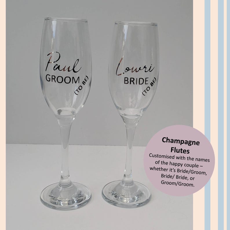 Engagement Gift Box – Personalised Champagne Glasses, Chocolates, Wedding Planner & Scented Candle. Comes with Gift box and/or Gift Bag. image 12