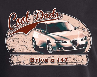 for Alfa Romeo 147 3-DOOR Facelift 2005+ 2X Lowered car outline stickers