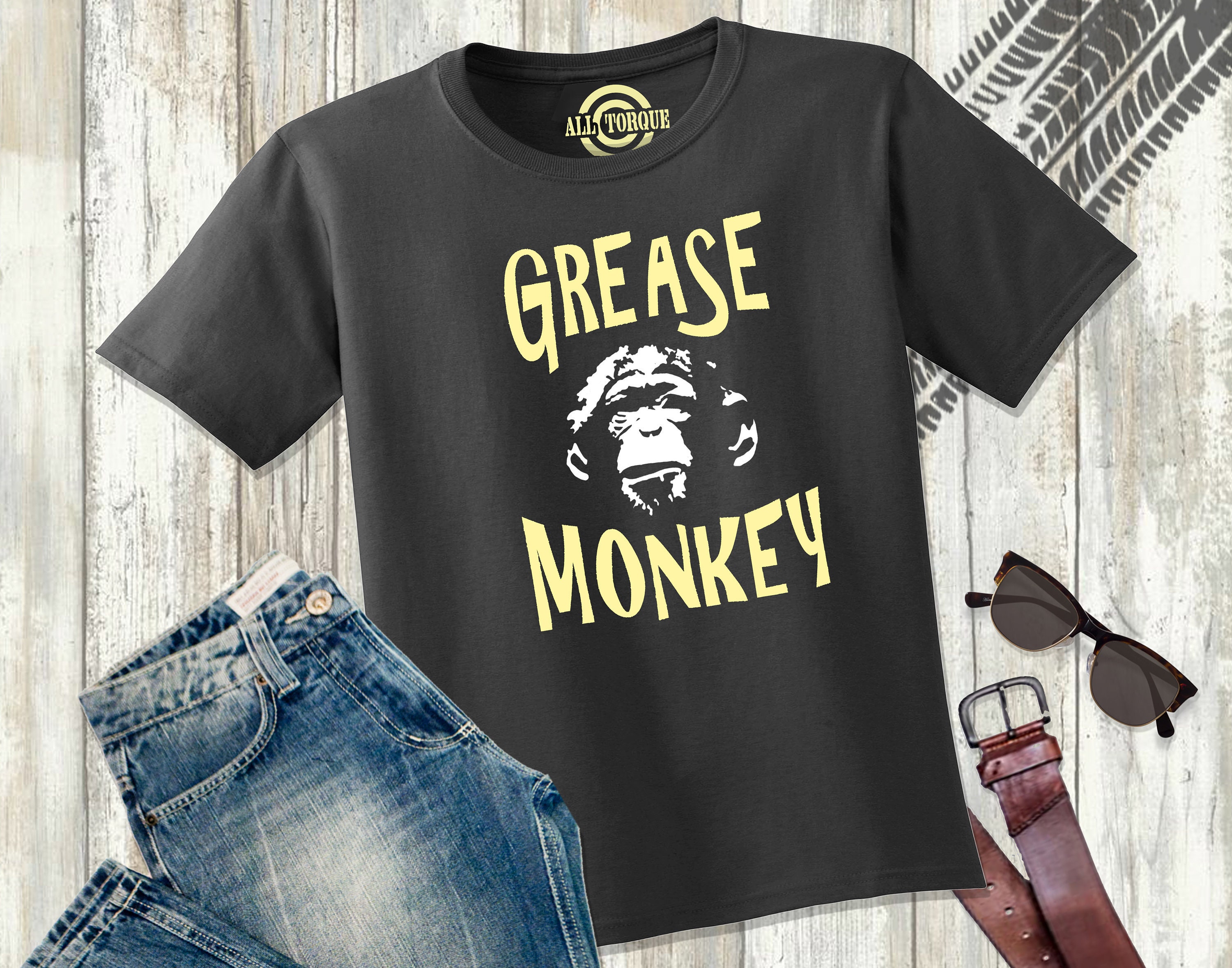 Grease Monkey Funny Mechanic Dad Men's T-shirt - Etsy Grease Monkey Funny Mechanic Dad Men's T-shirt - Etsy