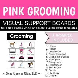 PINK Grooming Visual Support Boards