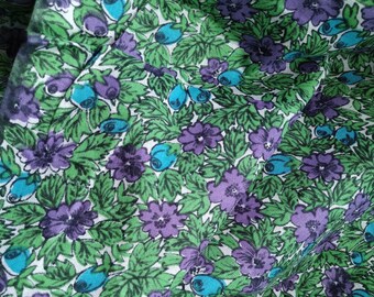 A piece of fabric a piece of Soviet fabric vintage cotton green flowers background