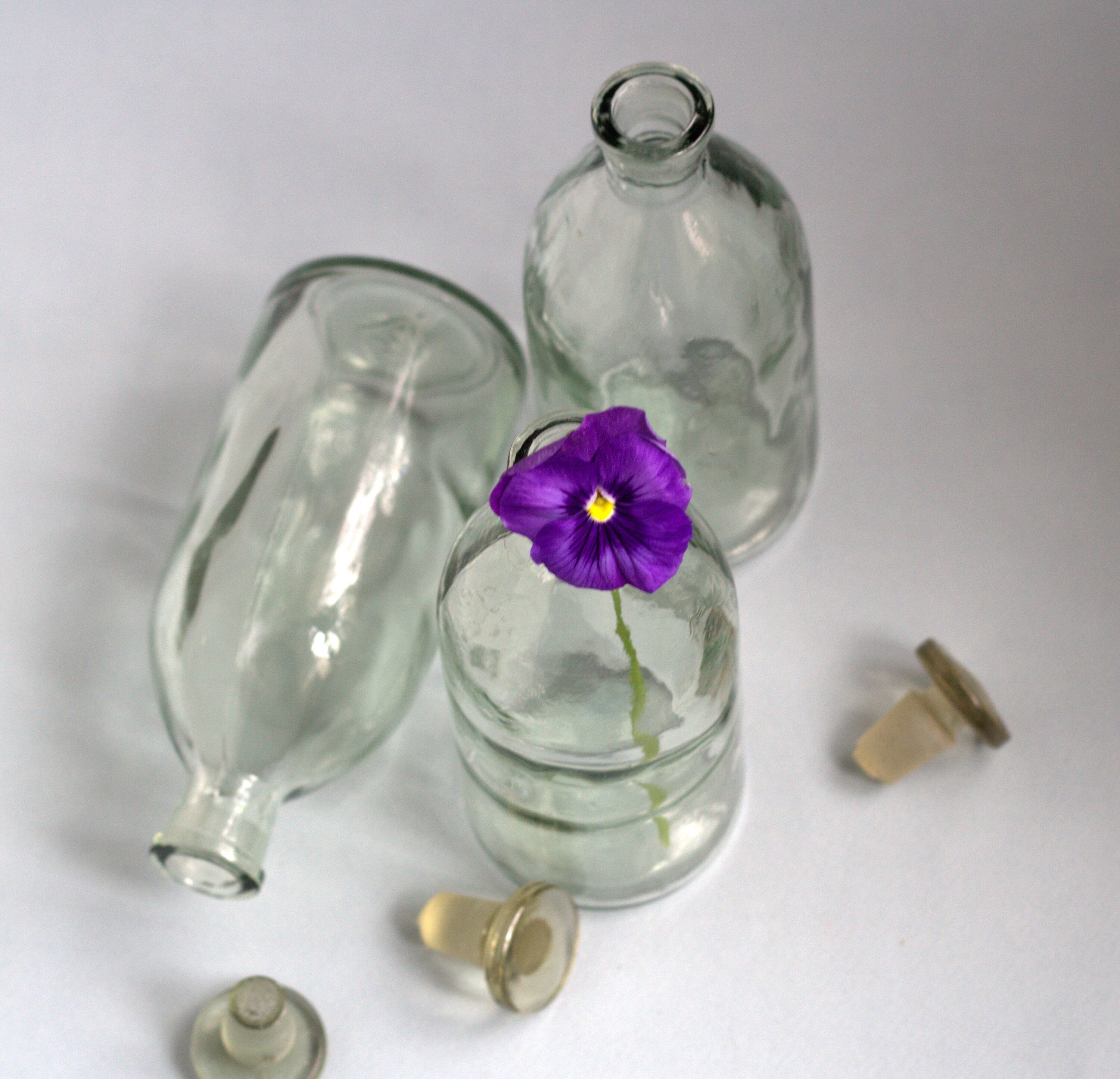 Glass Bottle Vintage Clear Glass Pharmacy Medicine Bottle Etsy