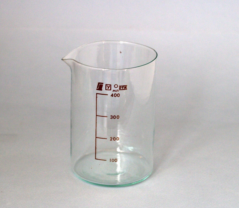 Beaker glass vintage apothecary jars Lab glassware pharmacy Etsy