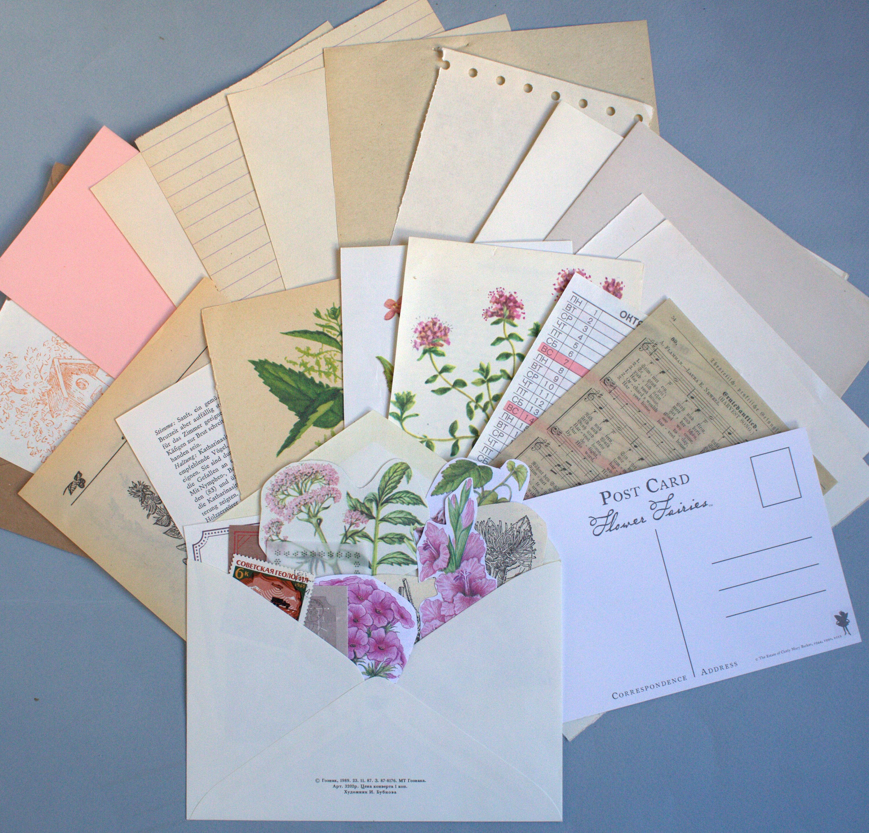 Vintage penpal kit Aesthetic stationery set 50 pcs Letter Etsy