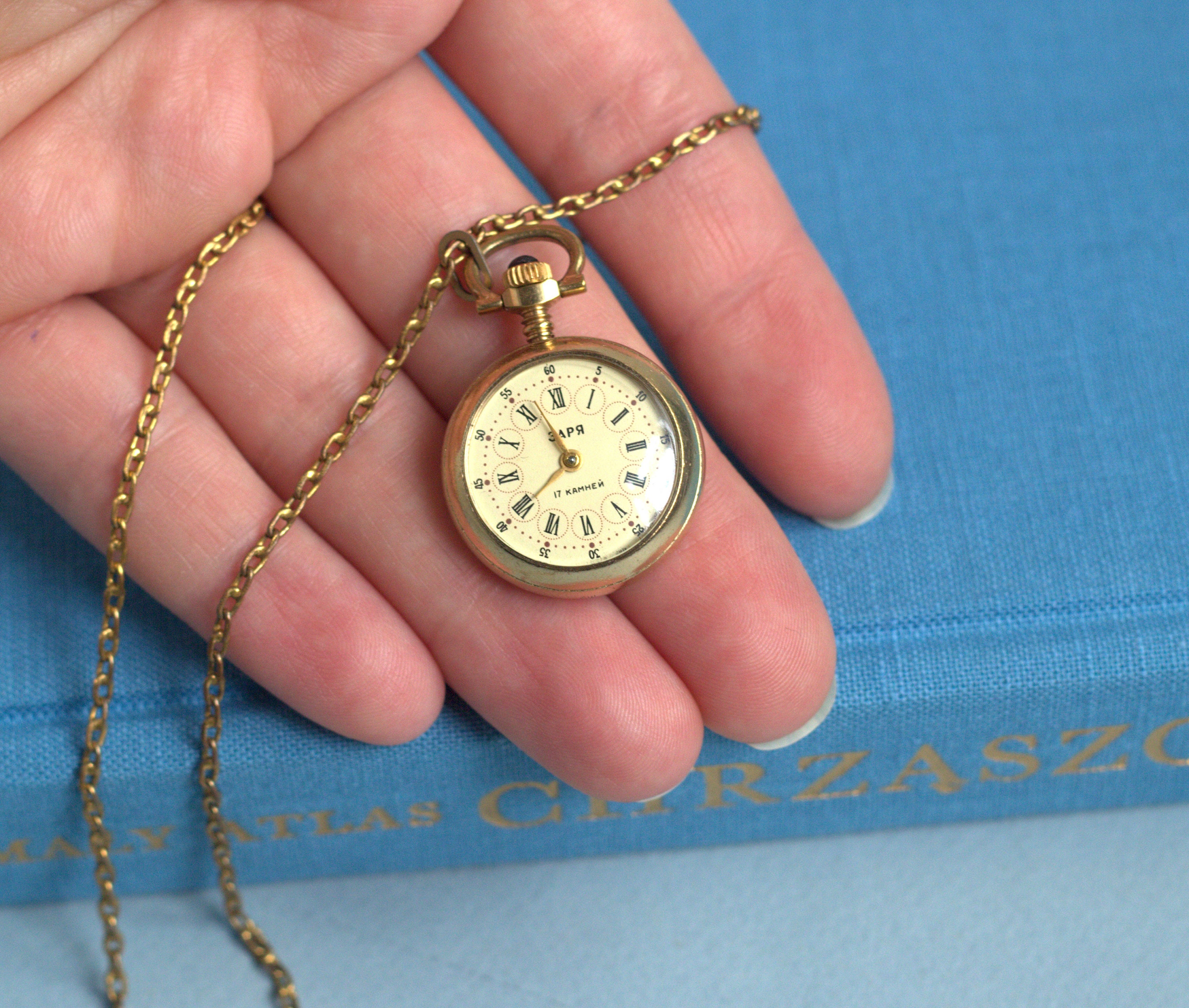 Rare 14k gold watch necklace Vintage pendant watch Ladies Etsy