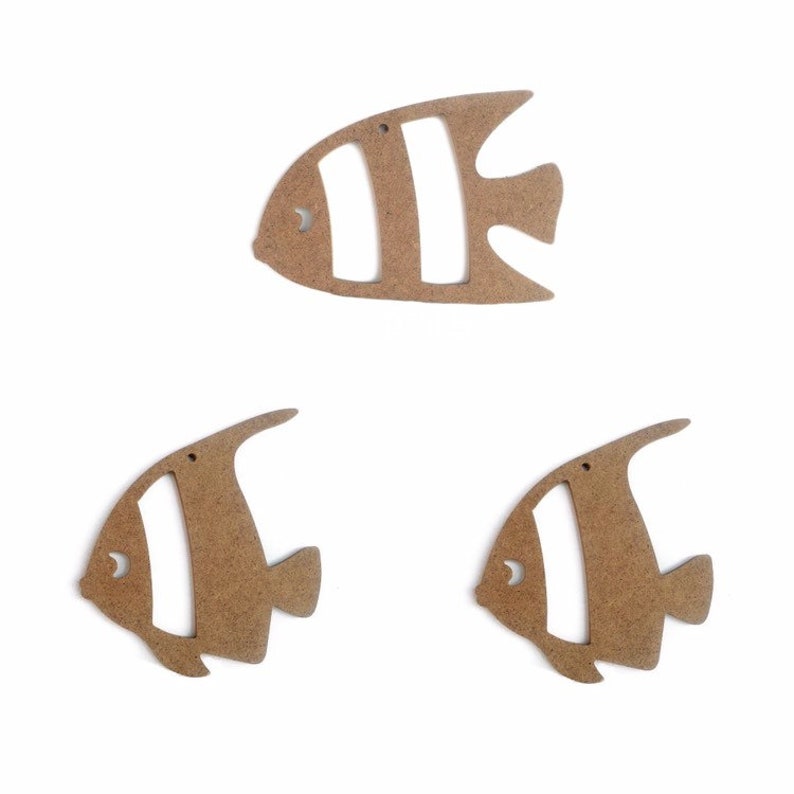 wooden fish wall art wooden fish decor fish cutout Laser cut MDF wood fish wooden fish cutouts wood fish cutout set of 3 mdf fish