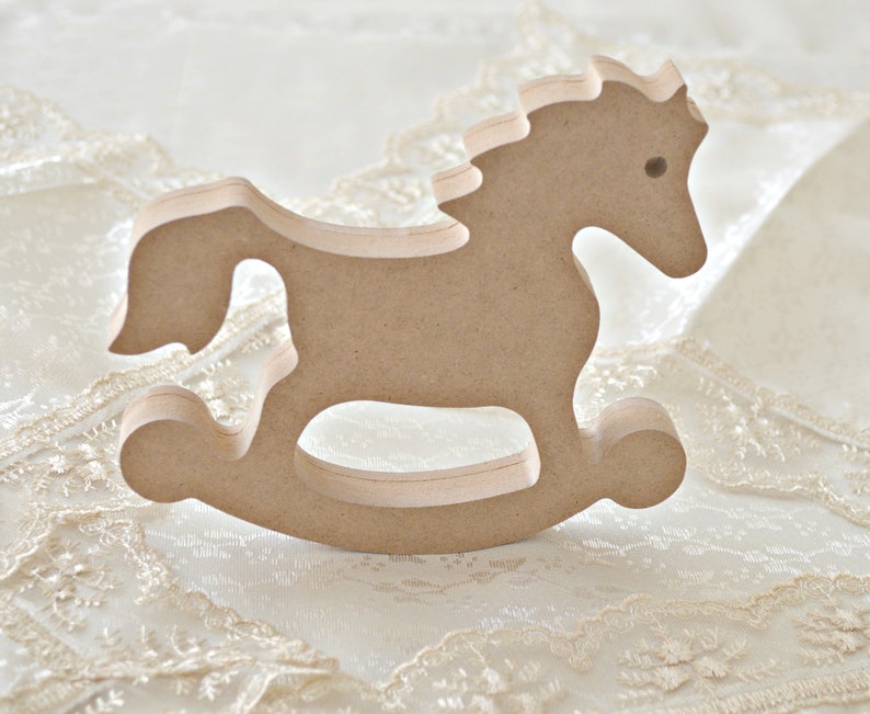 Unfinished rocking horse unpainted rocking horse wooden Etsy