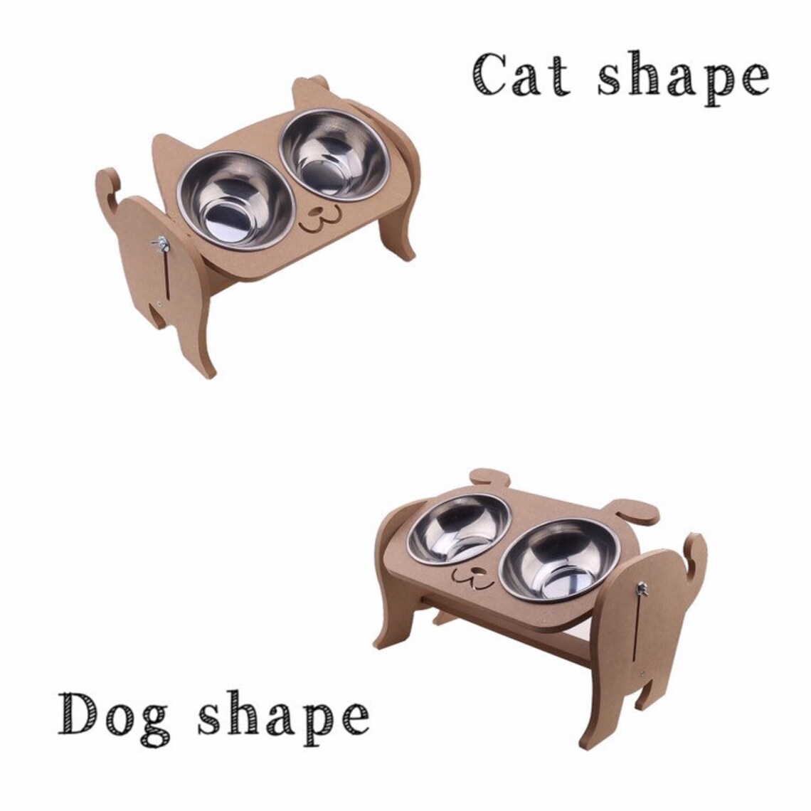 Wooden cat feeding stand wood dog feeding stand cat feeding Etsy