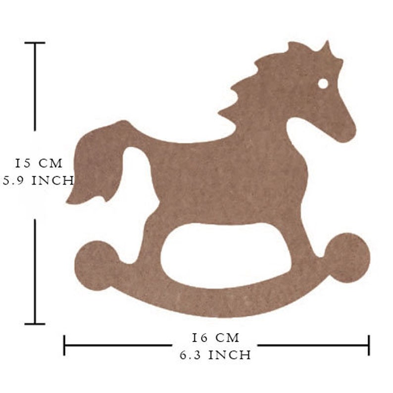 Unfinished rocking horse unpainted rocking horse wooden Etsy