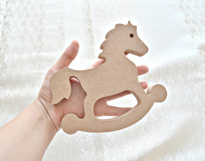 Unfinished rocking horse unpainted rocking horse wooden Etsy