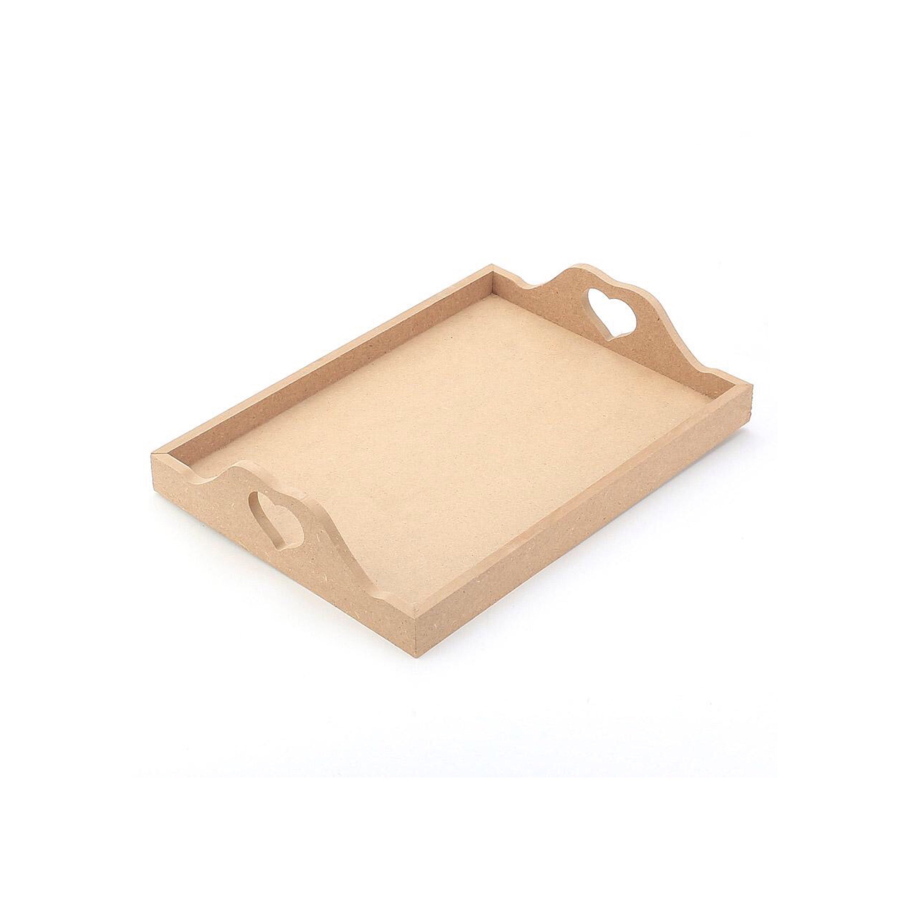 Unfinished wood serving tray wooden tray with handles Etsy