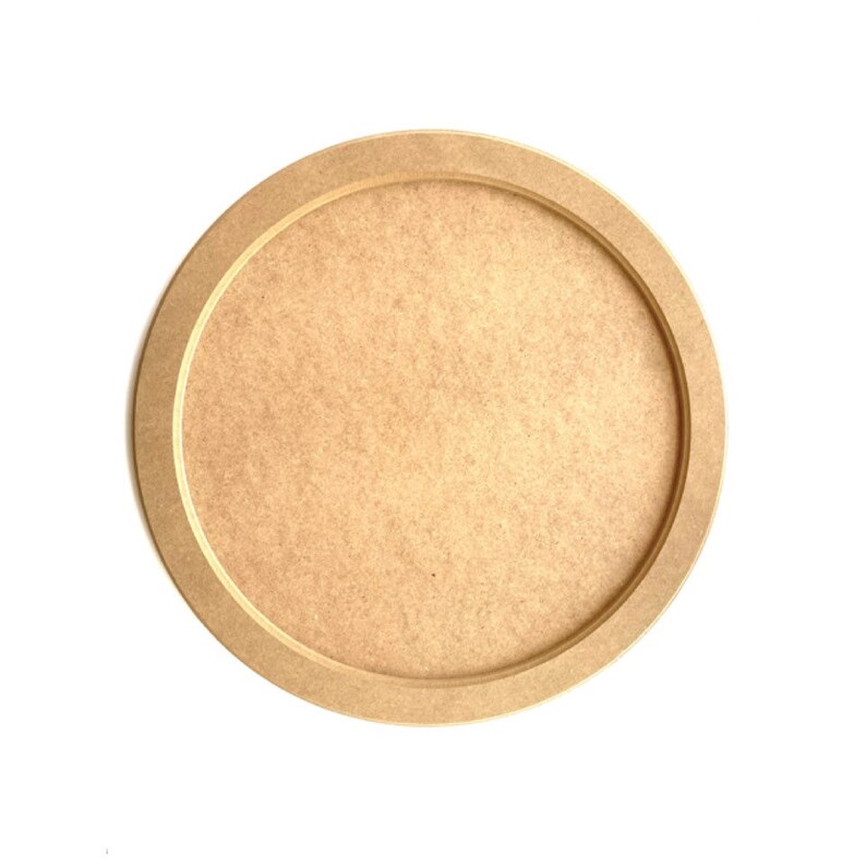Unfinished MDF Round Tray Unfinished Wooden Round Tray Wood Etsy