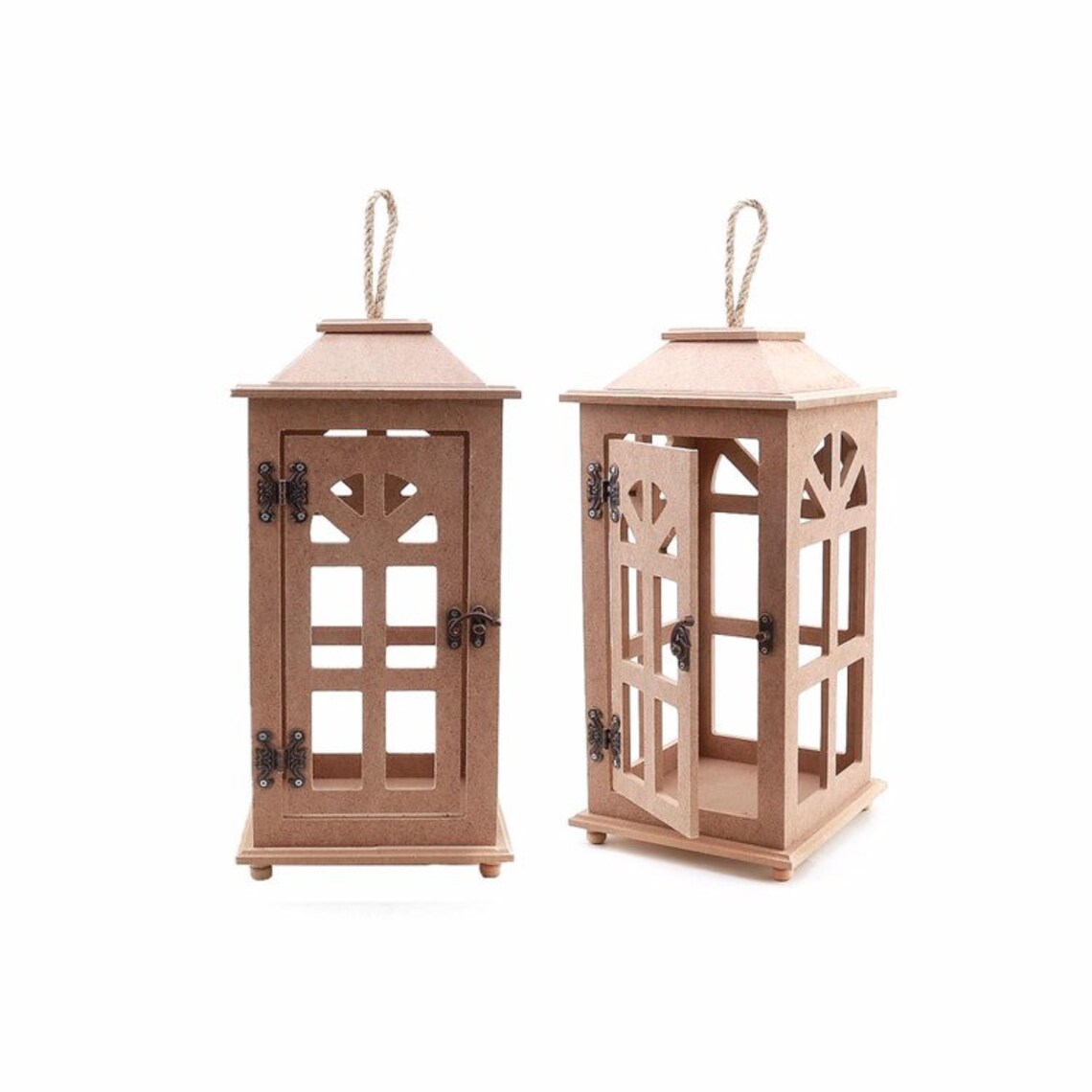 Unfinished wooden lantern unfinished wood lamp wood candle Etsy