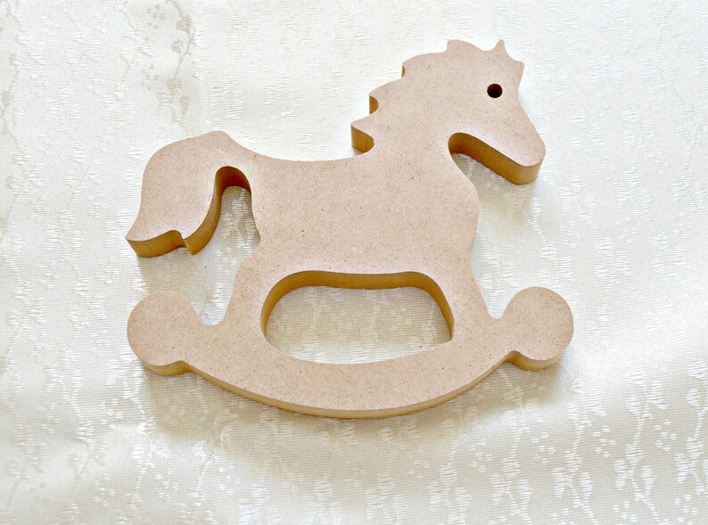 Unfinished rocking horse unpainted rocking horse wooden Etsy