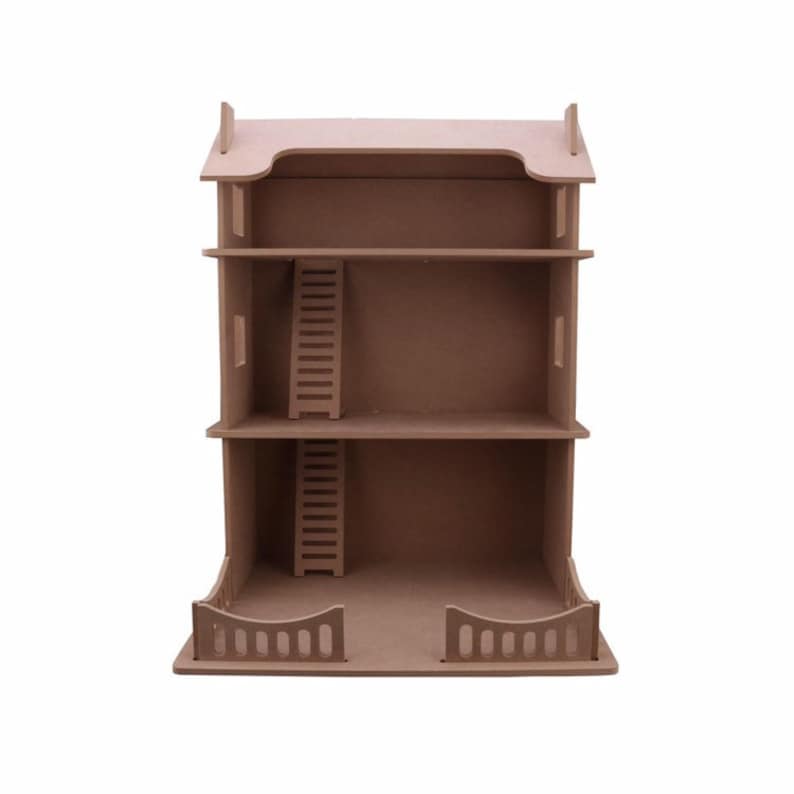 Unfinished Wood Doll House Unfinished Wooden Dollhouse Etsy