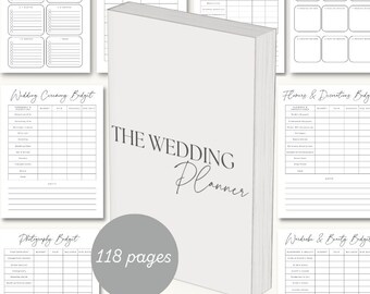 Wedding planner, Wedding planner printable, Printable wedding planner, Wedding planner bundle, Wedding planning book, Printable planner