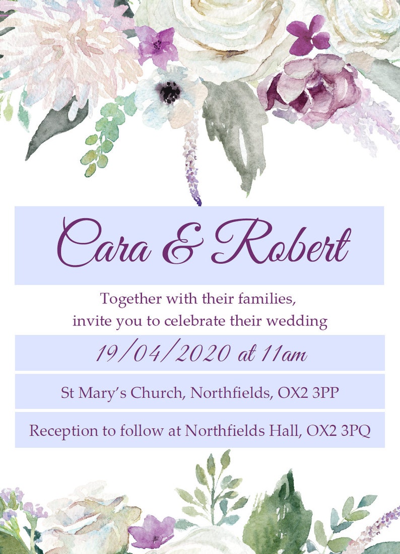 Editable RSVP cards Plum Invitation Set Purple Printable Invitation Plum Wedding Bundle Purple Printable Classic Wedding Printable Set