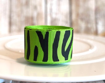 7/8" zebra print grosgrain ribbon,zebra print ribbon,ribbon,zebra ribbon,usdr,animal print ribbon,animal print,zebra,zebra print,animal bow