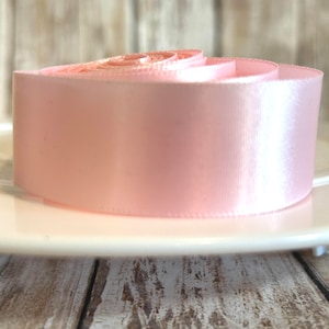 7/8&quot; pink satin ribbon,ribbon,ribbon by the yard,satin,satin ribbon,double faced satin,wedding ribbon,pink satin,pink ribbon,baby shower