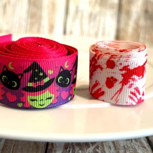 7/8 &quot;&quot;Halloween Ripsband,Kürbisband,Trick or Treat,Halloween Ripsband, Ripsband, Kürbis, Süßes oder Saures.&quot;