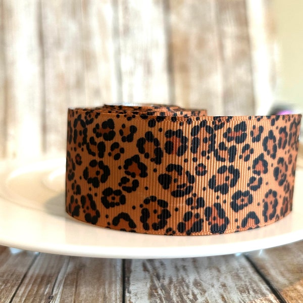 1.5 Cheetah print grosgrain ribbon,grosgrain ribbon,hair bow ribbon,leopard print ribbon, Cheetah print,animal print,ribbon,usdr,animal bow