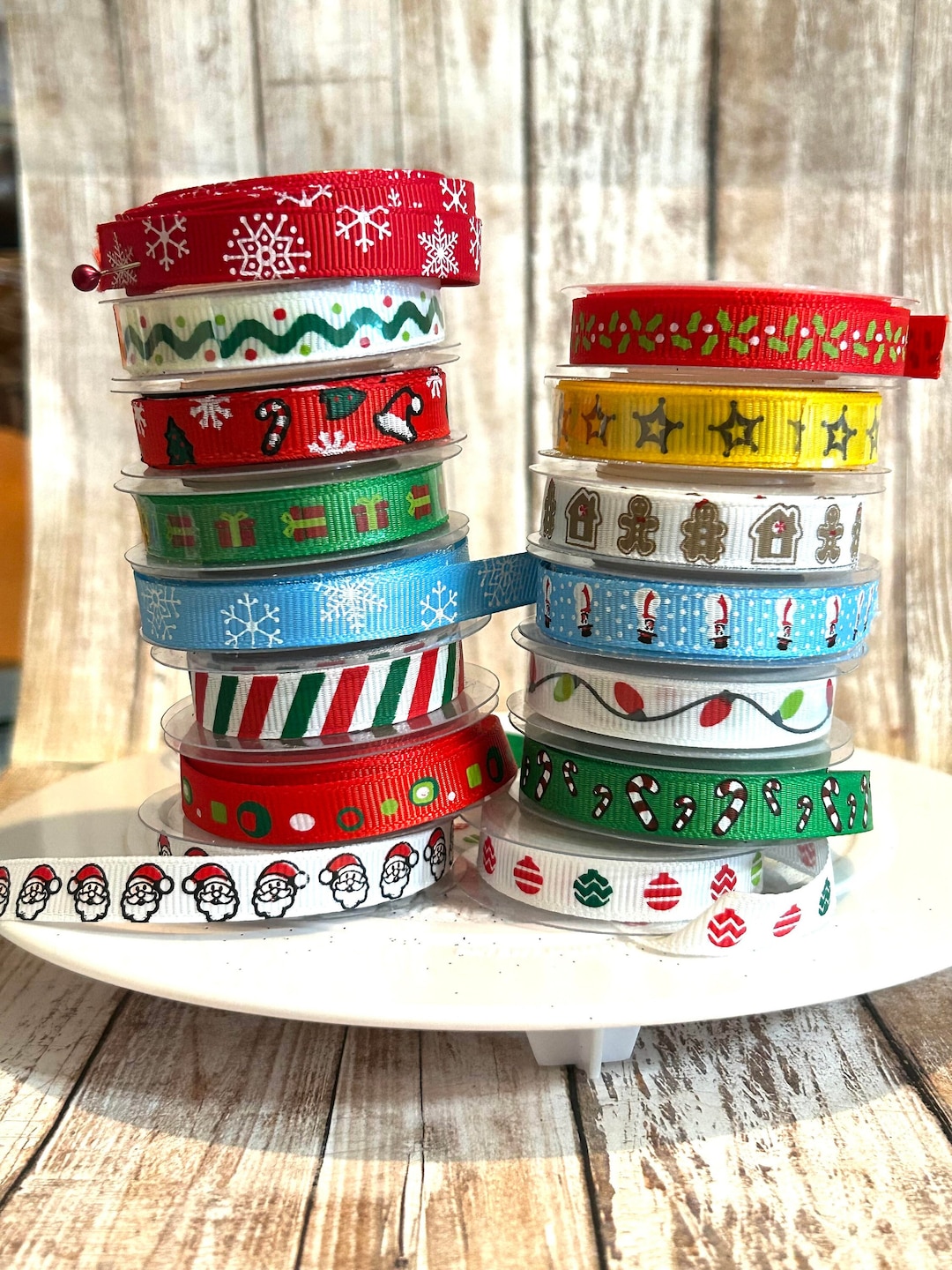 3/8 Christmas Grosgrain Ribbon,grosgrain Ribbon,gingerbread Ribbon