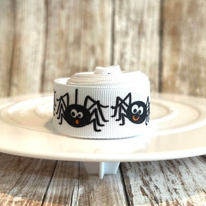 1&quot; spider web grosgrain ribbon,halloween ribbon,ribbon,halloween hair bow,hair bow ribbon,candy ribbon,candy hair bow,ribbon by the yard