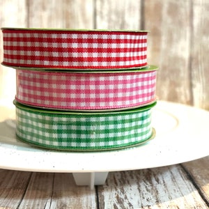 5/8&quot; plaid grosgrain ribbon,grosgrain ribbon,ribbon,grosgrain,ribbon by the yard,plaid ribbon,checkered ribbon,golf ribbon,pink ribbon,bow