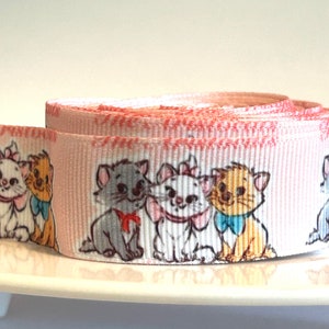 Taffeta Ribbon: Meow Kitten - 15mm (per metre) Taffeta Ribbon: Meow Kitten - 15mm (per metre)