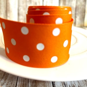 1,5 &quot;gepunktetes Ripsband,Halloween-Band,gepunktetes Band,Haarschleife,Polka Dot,Band,Danksagungsband,Herbst