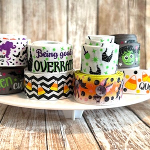 7/8&quot; Halloween-Ripsband, Band, Ripsband, Süßes oder Saures, Halloween, Halloween-Band, Halloween-Ripsband, Kürbisband, gruselig