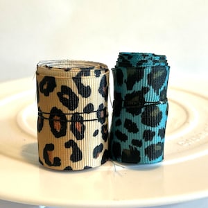 1.5 Leopard print grosgrain ribbon,grosgrain ribbon,hair bow ribbon,leopard print ribbon,leopard print,animal print,ribbon,usdr,animal bow
