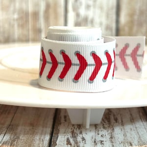 Cinta de grosgrain de béisbol de 7/8&quot;, cinta, cinta de grosgrain, cinta deportiva, cinta de béisbol, fútbol, cinta de softbol, mamá del béisbol, lazo deportivo, pelota