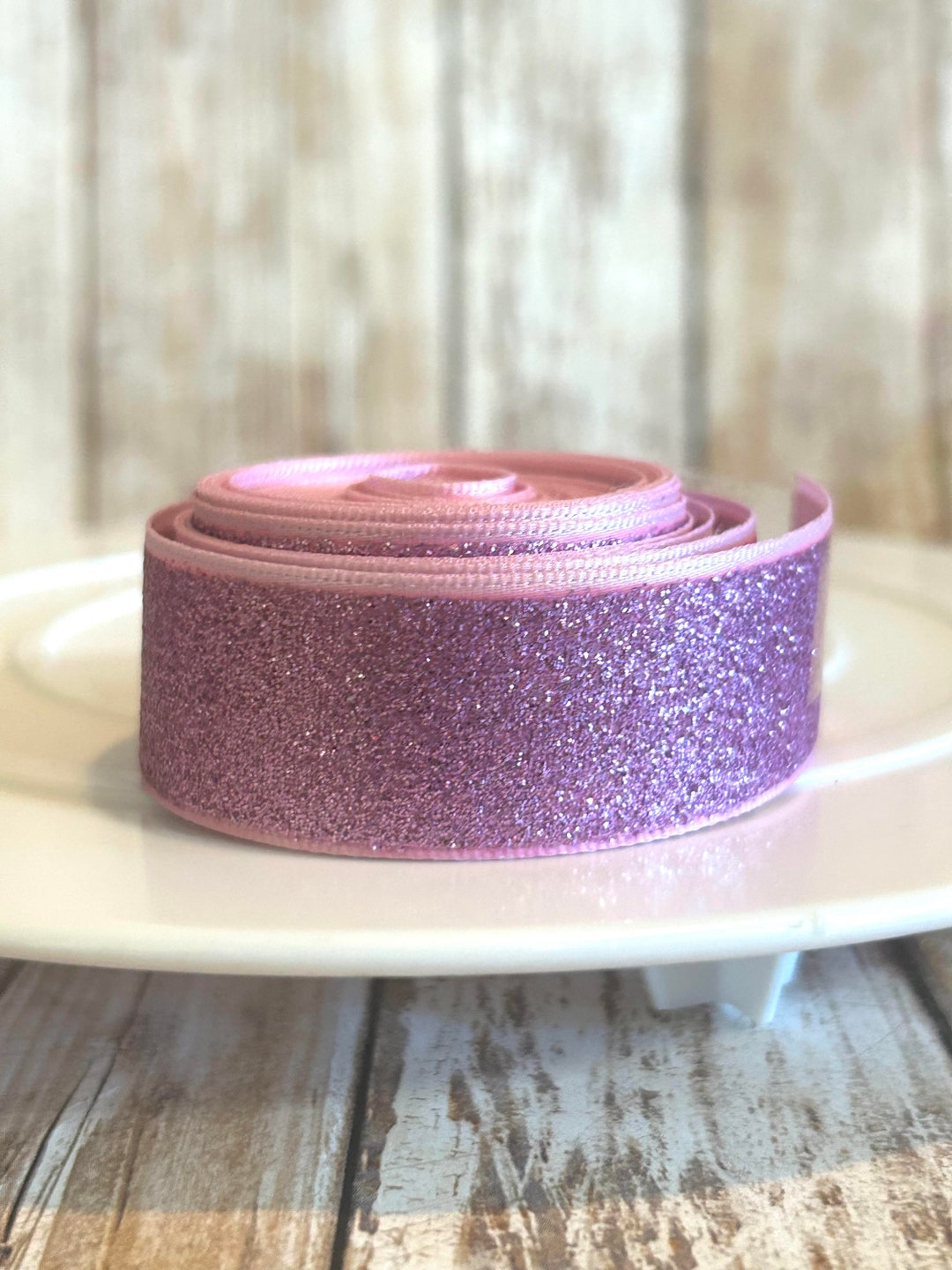 7/8 Pink Glitter Ribbonglitter Ribbonribbonpink - Etsy