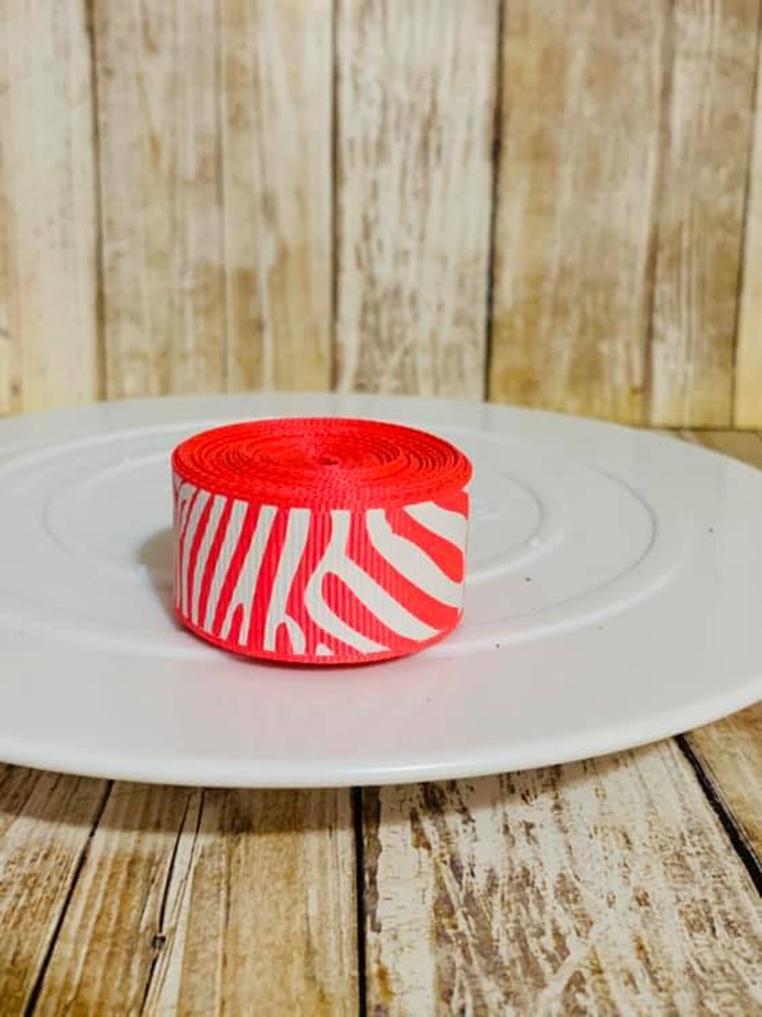 7/8 Hot Pink Zebra Grosgrain Ribbonzebra Print Etsy