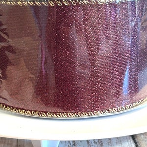 2.5” Christmas wired ribbon,christmas ribbon,holiday ribbon,ribbon,ribbon by the yard,ruffled ribbon,christmas wreath,thanksgiving ribbon