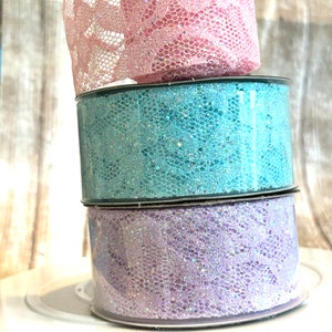 1.5&quot; Pink glitter wired ribbon,wired ribbon,ribbon,hair bow ribbon,Valentines ribbon,glitter ribbon,pink glitter ribbon,valentines bow
