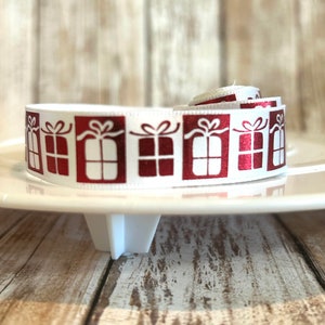 5/8&quot; christmas present satin ribbon,ribbon,satin ribbon,christmas ribbon,present ribbon,gift ribbon,present hair bow,present ribbon,gift bow