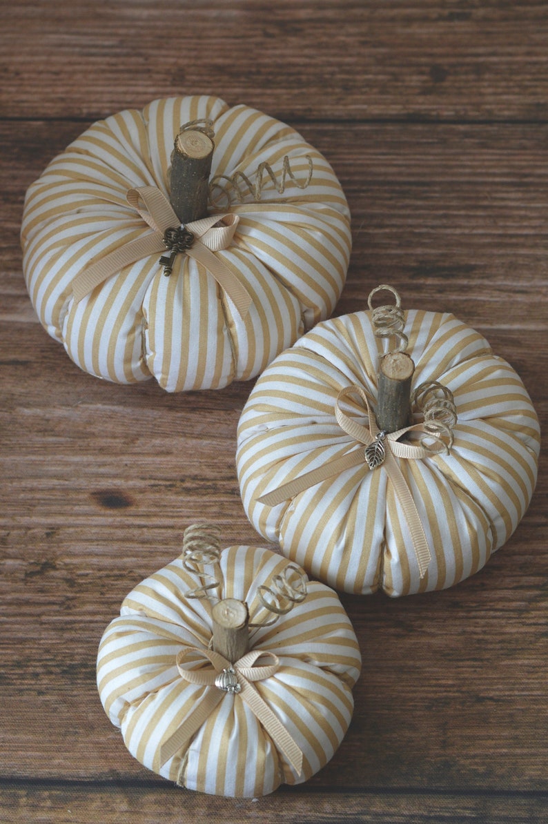 fall decor Farmhouse pumpkin fall table decor autumn decororation fabric pumpkins farmhouse pumpkins Halloween decor