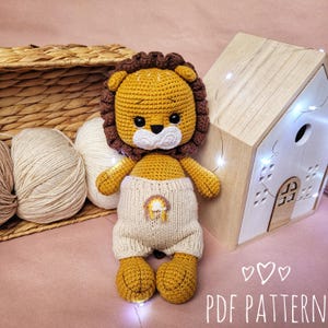 Crochet Lion pattern Amigurumi lion pattern pdf tutorial, Amigurumi easy pattern Safari animals Crochet jungle animals