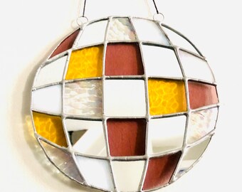 Traditional Stained Glass Tiffany Style Multicoloured Disco Ball