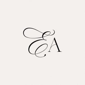 Monograma de logotipo de casamento – Design personalizado inspirado no vintage, vetor elegante de 2 letras para convites e lembrancinhas, PNG transparente profissional 11
