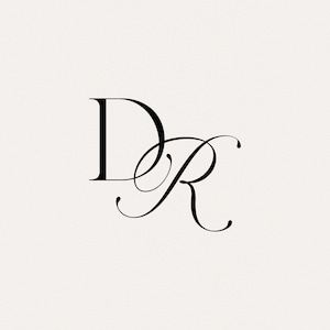 Monogram Wedding Logo, Custom Premade Logo Vector, Couples Initials, Personalized Wedding Gift for Brides, Elegant Minimalist Typography 14