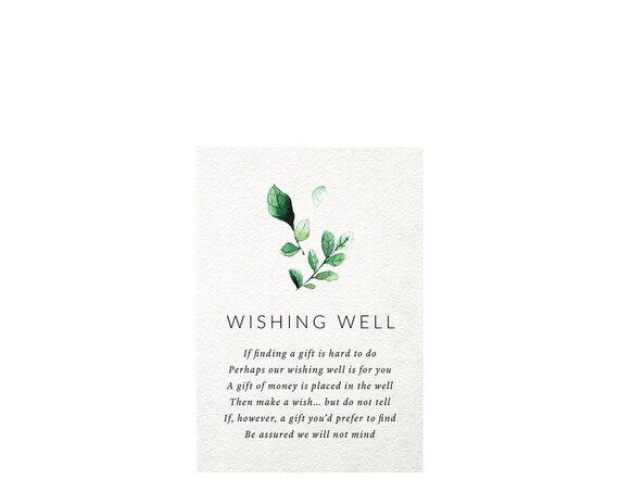 Editable Wishing Well Card Template Wishing Well Printable - Etsy Australia