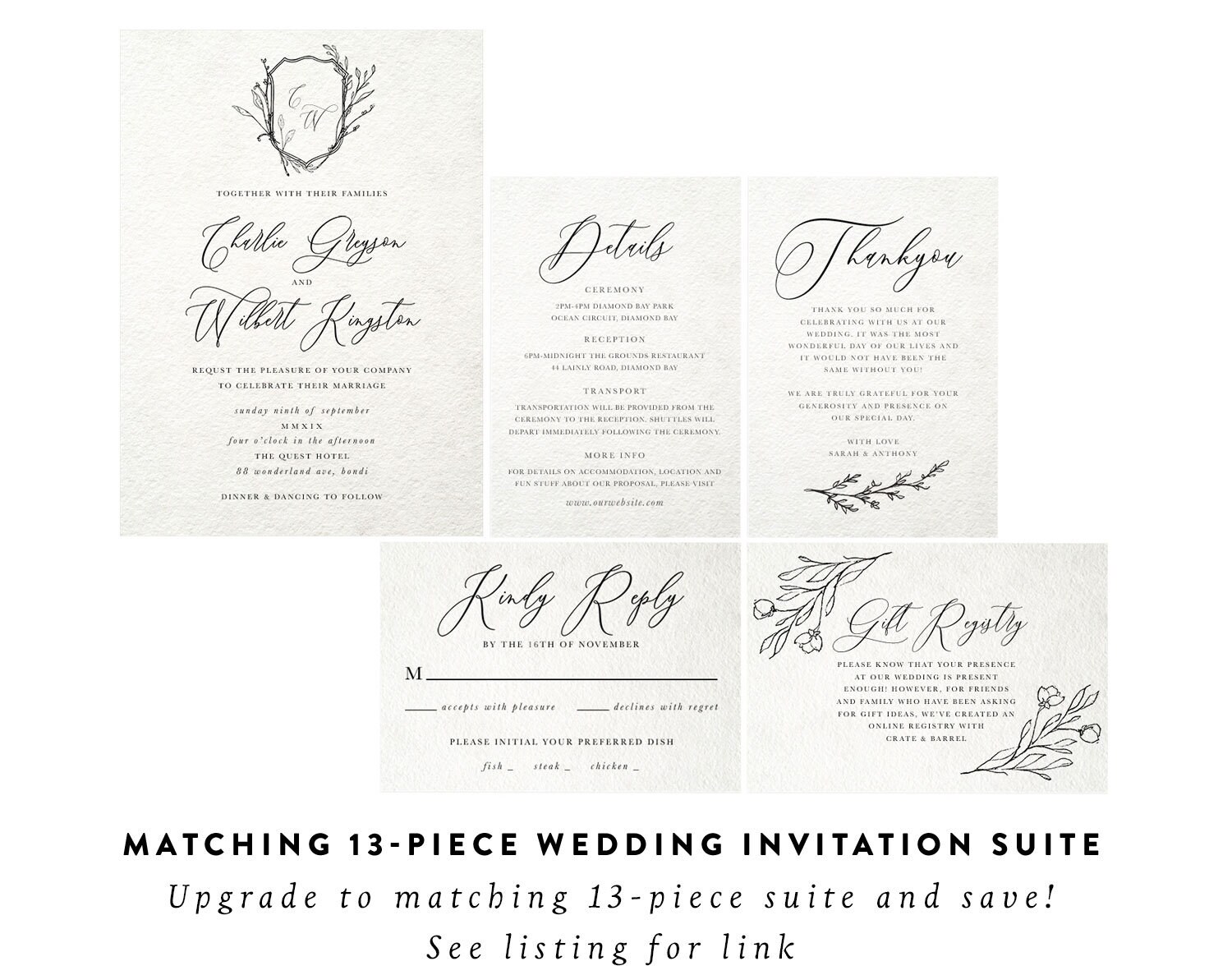 Minimal Details Wedding Details Template Details Templett - Etsy