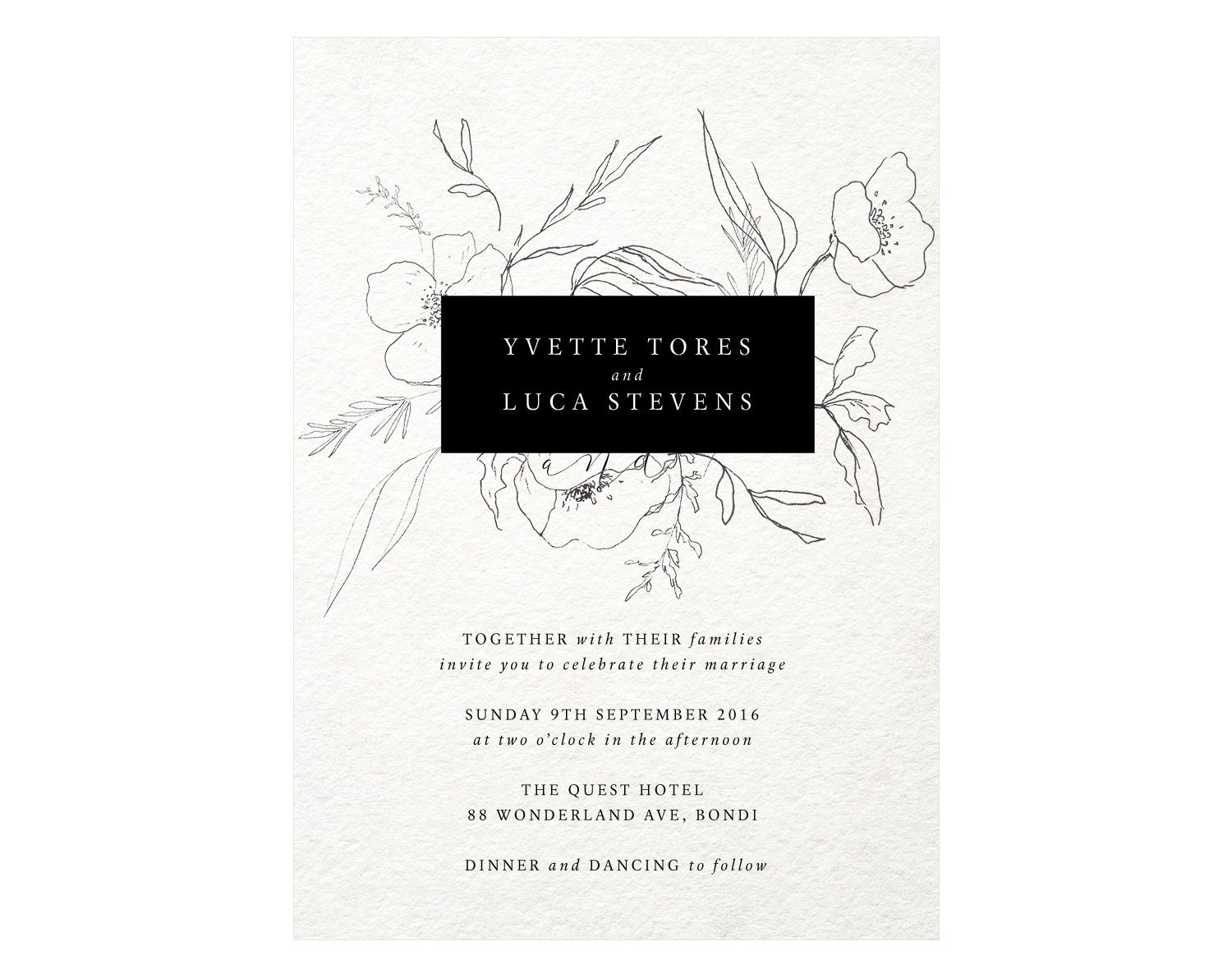 floral wedding invitation template