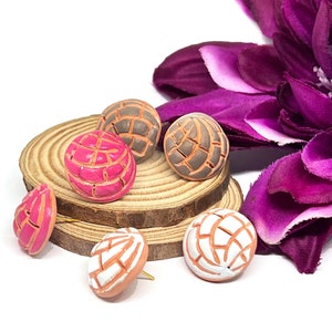 Juego de aretes de conchitas, aretes de conchas, aretes de conchitas, aretes hechos a mano, aretes de pan dulce mexicano, aretes de conchitas, aretes